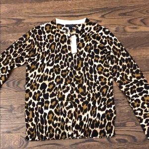 J. Crew Leopard Print Cardigan